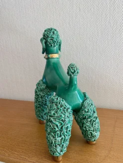 Caniche spaghetti en céramique mid-century