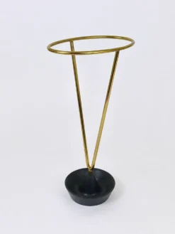 Carl Auböck Porte-Parapluie en Laiton et Fonte du Milieu du Siècle, Autriche, Années 1950