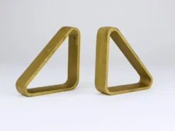 Carl Aubock III Paire de Serre-livres Triangulaires en Fer Doré 5443, Vienne/Autriche, Années 1970