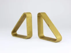 Carl Aubock III Paire de Serre-livres Triangulaires en Fer Doré 5443, Vienne/Autriche, Années 1970