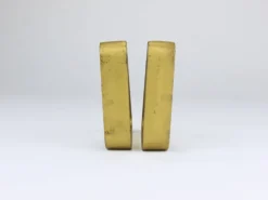 Carl Aubock III Paire de Serre-livres Triangulaires en Fer Doré 5443, Vienne/Autriche, Années 1970