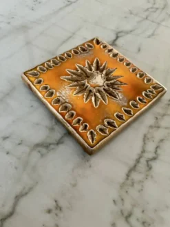 Carreau décoratif céramique 1950/1960 par la poterie Périgordine
