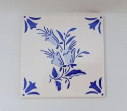 Carreaux en azulejos portugais peints à la main vintage - 15x15 cm