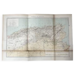 Carte ancienne Algérie et Tunisie 72,5x47cm