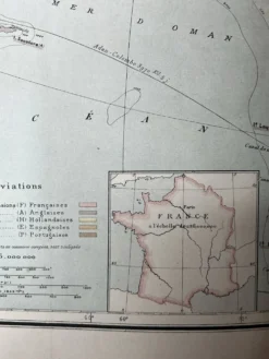 Carte ancienne Asie 69,5x52,5cm