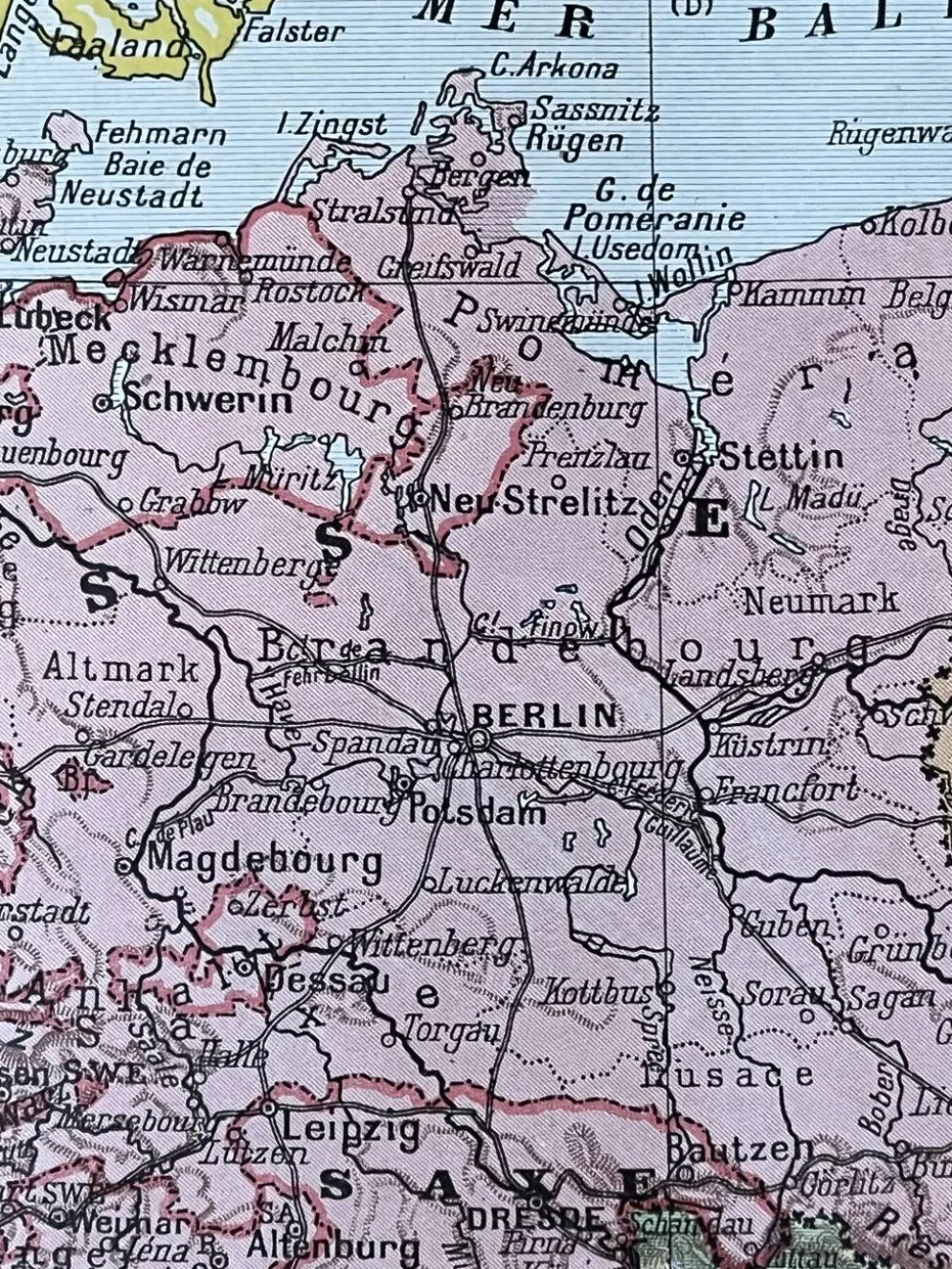Carte ancienne de l'Allemagne - 20x29cm