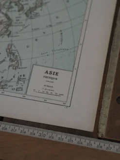 Carte ancienne de l’Asie 1887 – Carte géographique vintage