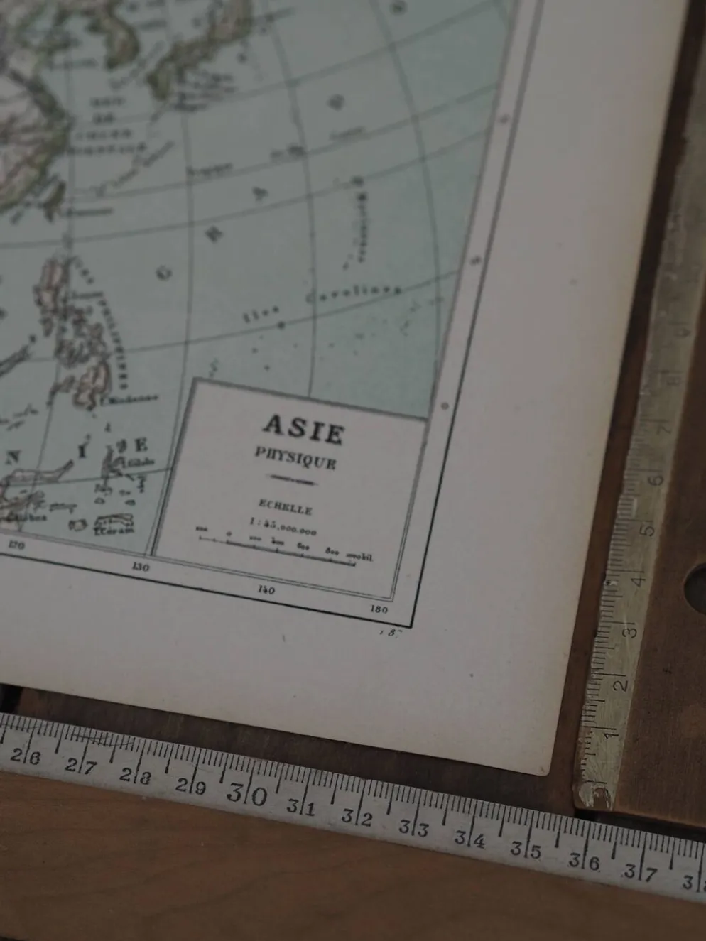 Carte ancienne de l’Asie 1887 – Carte géographique vintage
