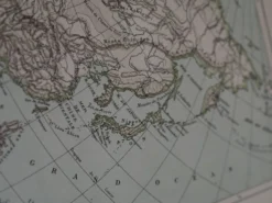 Carte ancienne de l’Asie 1887 – Carte géographique vintage