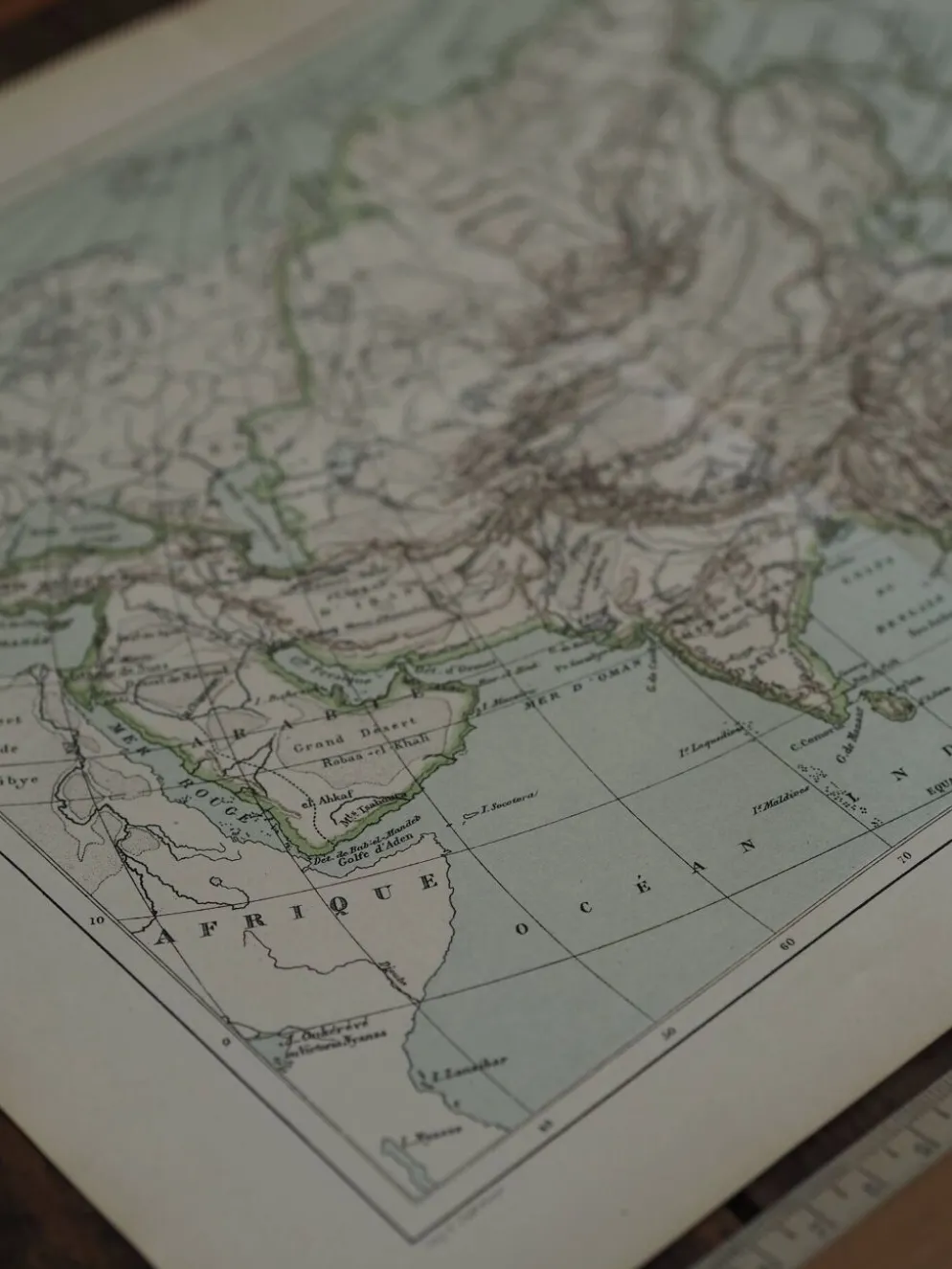 Carte ancienne de l’Asie 1887 – Carte géographique vintage