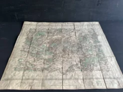 Carte ancienne entoilée des environs de Paris, 1893