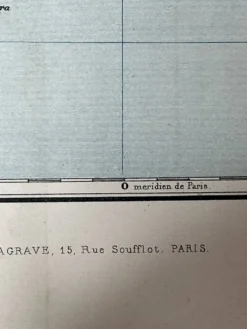 Carte ancienne France Sud régions 71,5x53cm
