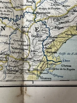 Carte ancienne France Sud régions 71,5x53cm