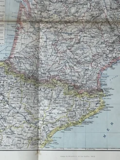 Carte ancienne France Sud régions 71,5x53cm