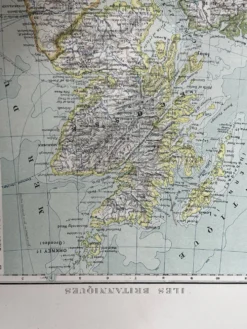 Carte ancienne Îles Britanniques 54x37cm