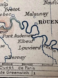 Carte ancienne Îles Britanniques 54x37cm