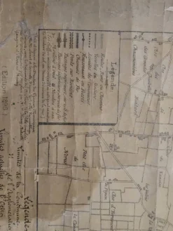 Carte ancienne Orléans sous cadre vitré