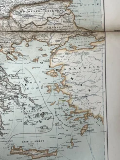 Carte ancienne Péninsule des Balkans 69x54cm