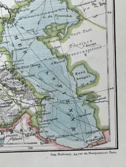 Carte ancienne Russie Suède Norvège 49x37,5cm