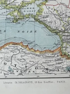 Carte ancienne Russie Suède Norvège 49x37,5cm