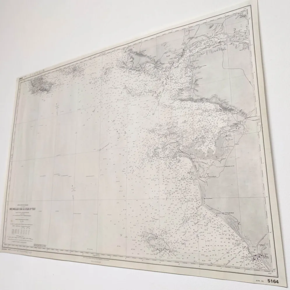Carte côte ouest France de Belle île à l’île D’Yeu