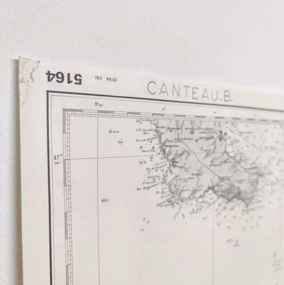 Carte côte ouest France de Belle île à l’île D’Yeu