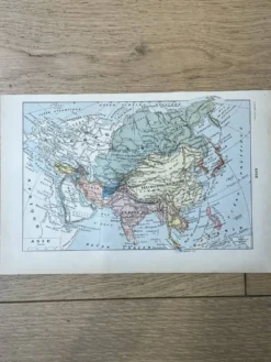 Carte d'Asie - 20x29cm