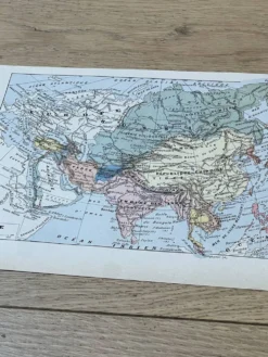 Carte d'Asie - 20x29cm