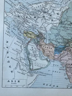Carte d'Asie - 20x29cm