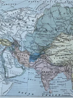 Carte d'Asie - 20x29cm