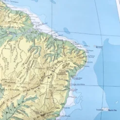Carte de Amérique du Sud vintage de 1950