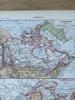 Carte de Canada - 20x29cm 1922