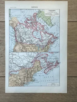 Carte de Canada - 20x29cm 1922