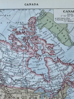 Carte de Canada - 20x29cm 1922