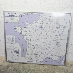 Carte de France administrative encadrée