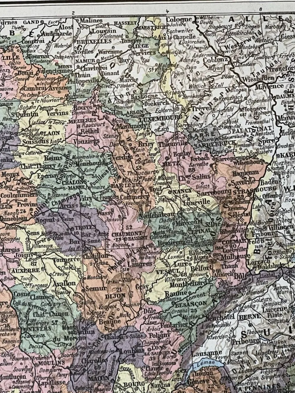 Carte de France - 1922 - 40x29cm