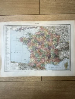 Carte de France - 1922 - 40x29cm