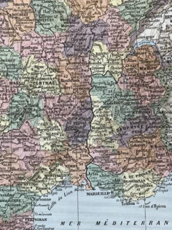 Carte de France - 1922 - 40x29cm