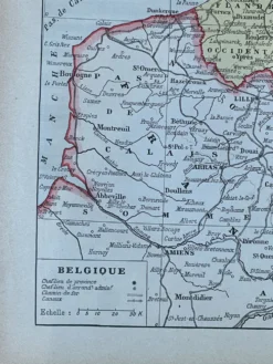Carte de la Belgique - 20x29cm 1922