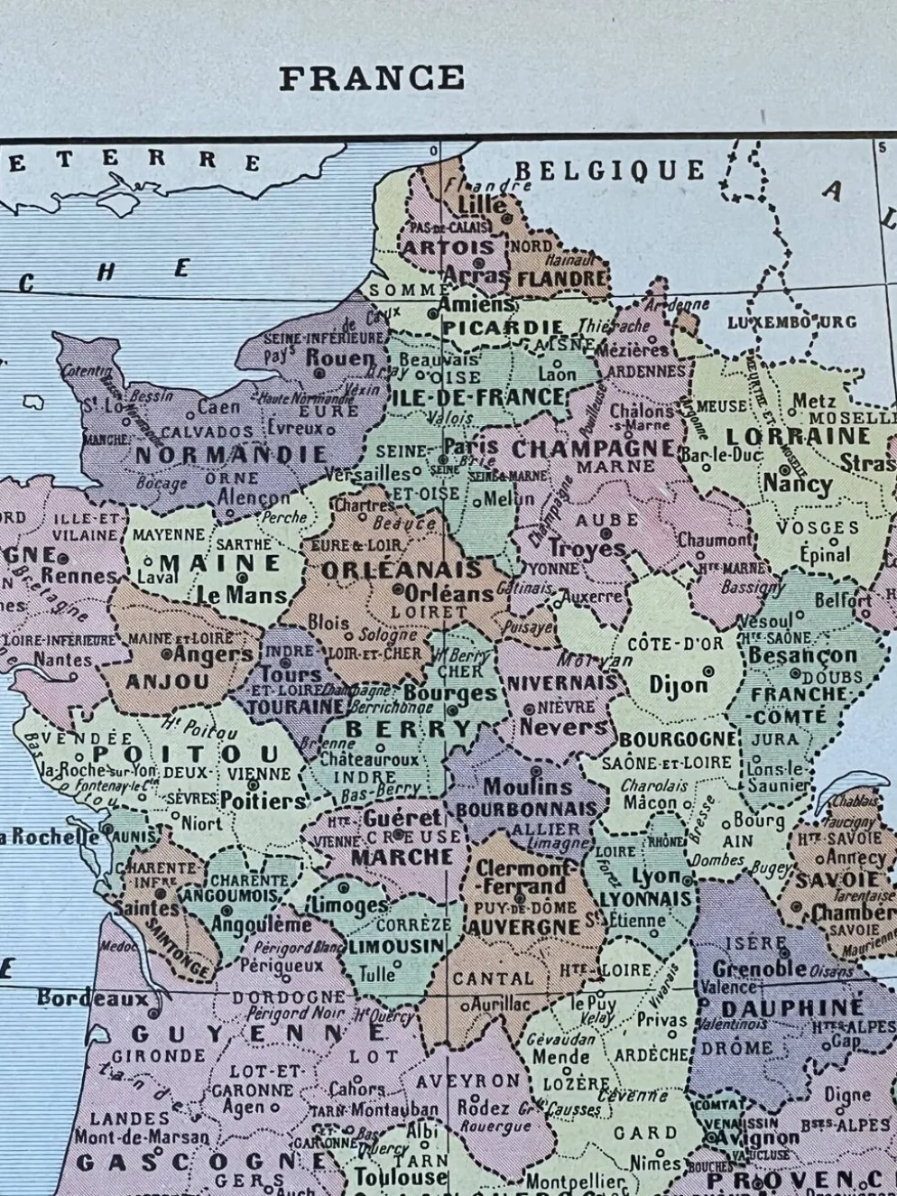 Carte de la France - 20x29cm