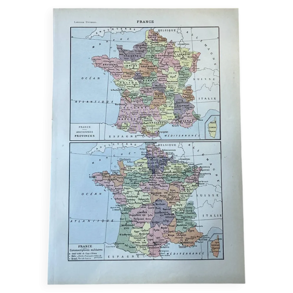 Carte de la France - 20x29cm
