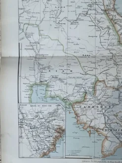 Carte de l’Indochine française - Atlas Niox - 37 x 53,5 cm