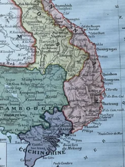 Carte de l'Indo-Chine - 20x29cm