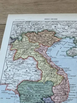 Carte de l'Indo-Chine - 20x29cm