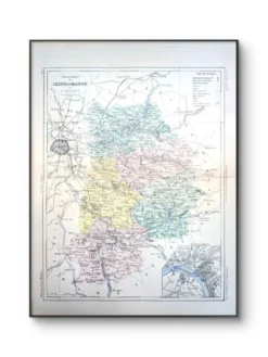 Carte de Seine-et-Marne, imprimée en 1883.
