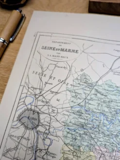 Carte de Seine-et-Marne, imprimée en 1883.