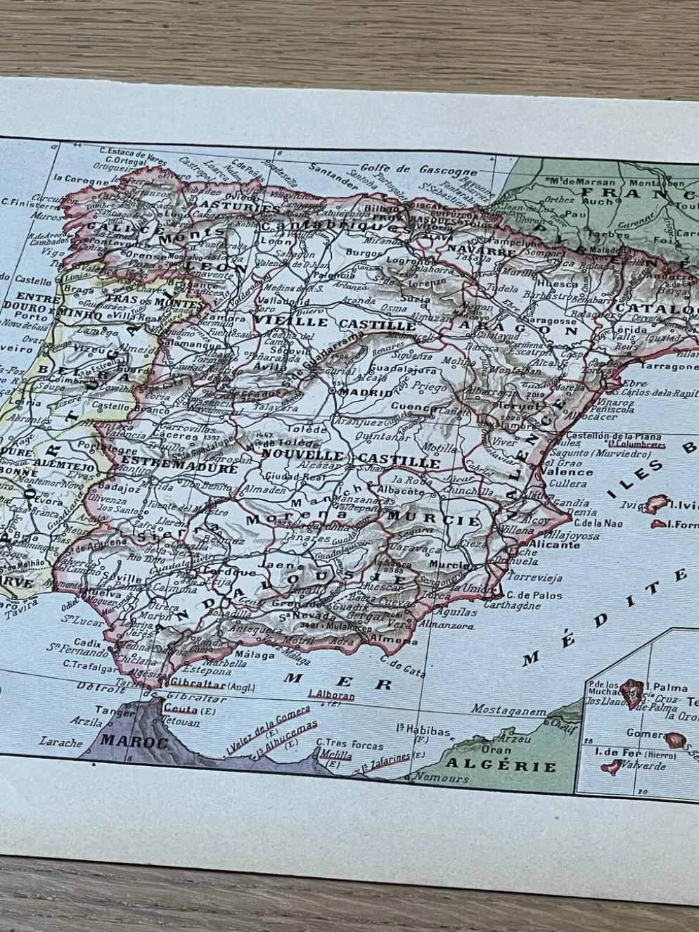Carte d'Espagne - 20x29cm 1922