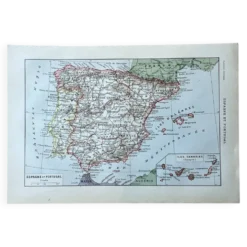 Carte d'Espagne - 20x29cm 1922