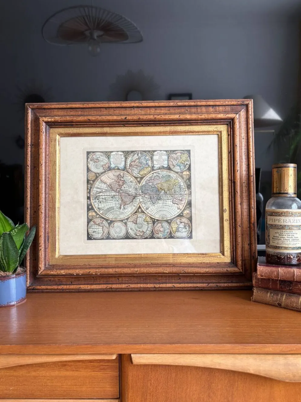 Carte, mappemonde, planisphère ancien