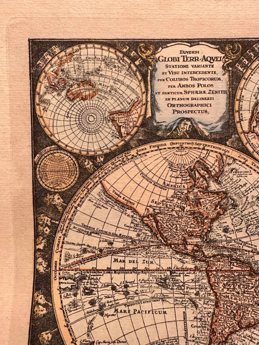 Carte, mappemonde, planisphère ancien